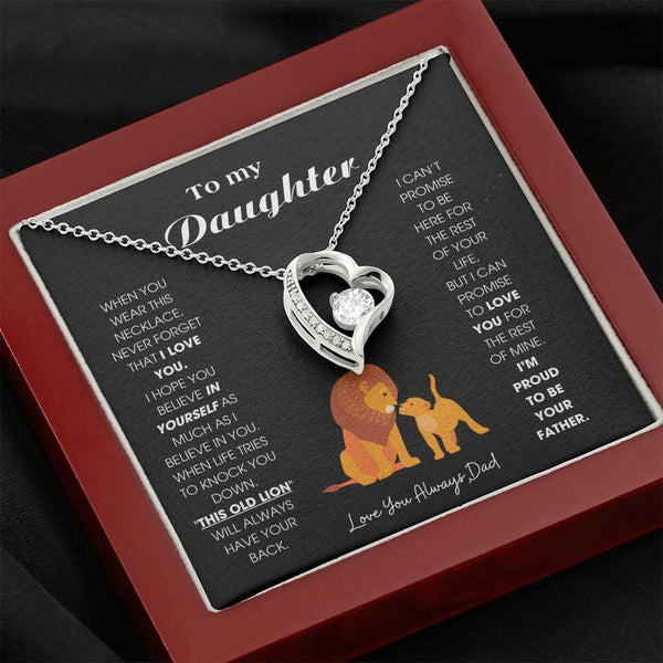 To My Daughter - When you wear this necklace, never forget that I LOVE YOU [ Gift From Dad ] [ Forever Love ]