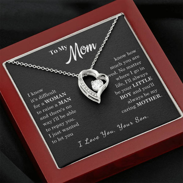 [ Few left only ]  To My Mom - Loved Mother - Forever Love Necklace