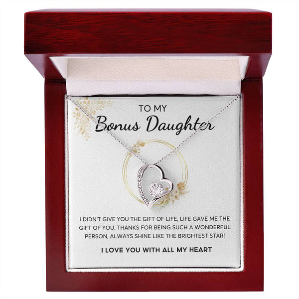 Bonus Daughter Gift, Daughter in Law Gift, Bonus Daughter Jewelry , Heart Shape