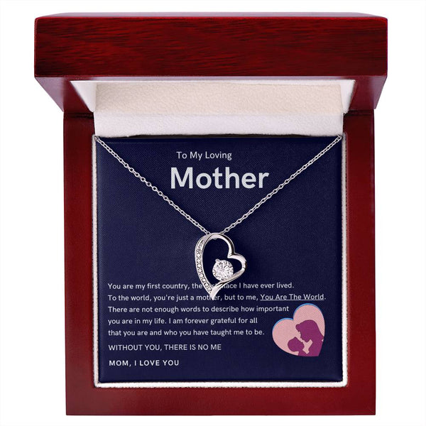 To My Loving Mother - Without You, There Is No Me (Only a Few Left) - Forever Love Necklace