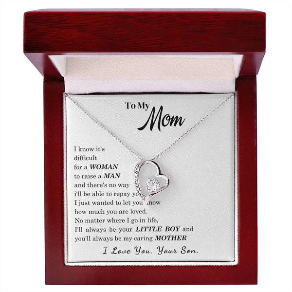 [ Few left only ]  To My Mom - I Love You Mother - Forever Love Necklace