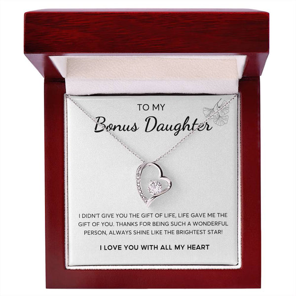 To my Bonus Daughter, Bonus Daughter Gift, Daughter in Law Gift, Bonus Daughter Jewelry