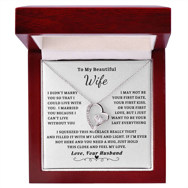 To My Wife , Forever love necklace , Gift For Wife, Wife Birthday Gift, Anniversary Gift For Wife, Wife Necklace
