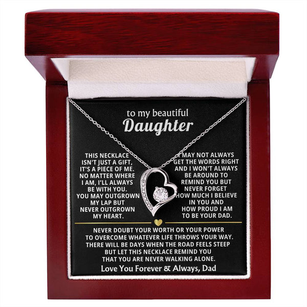 To My Beautiful Daughter - This necklace isn't just a gift, it's a piece of me