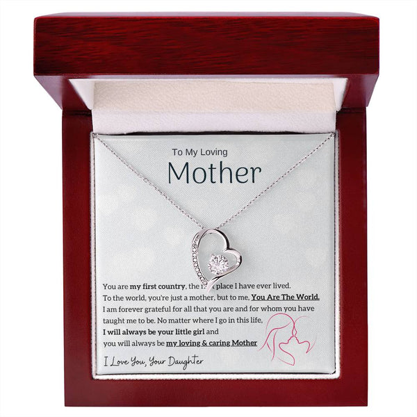 To My Loving Mother - You are my sunshine, I will always be your little girl (Only a Few Left) - Forever Love Necklace