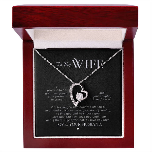 Gift For Wife, Wife Birthday Gift, Anniversary Gift For Wife, Wife Necklace , Love Card