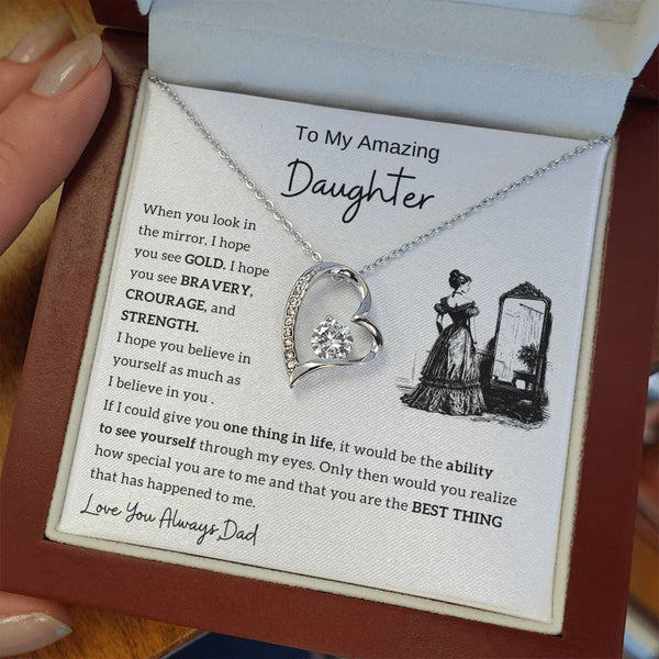 (Only A Few Left) To My Amazing Daughter - Forever Love Necklace
