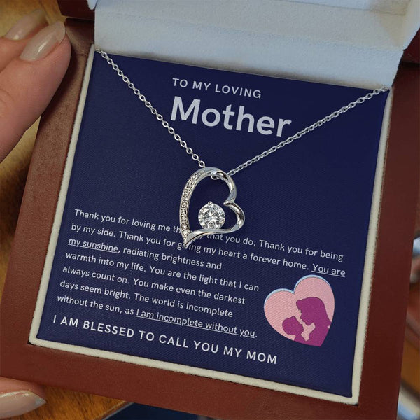 To My Loving Mother - You are my sunshine, radiating brightness into my life (Only a Few Left) - Forever Love Necklace