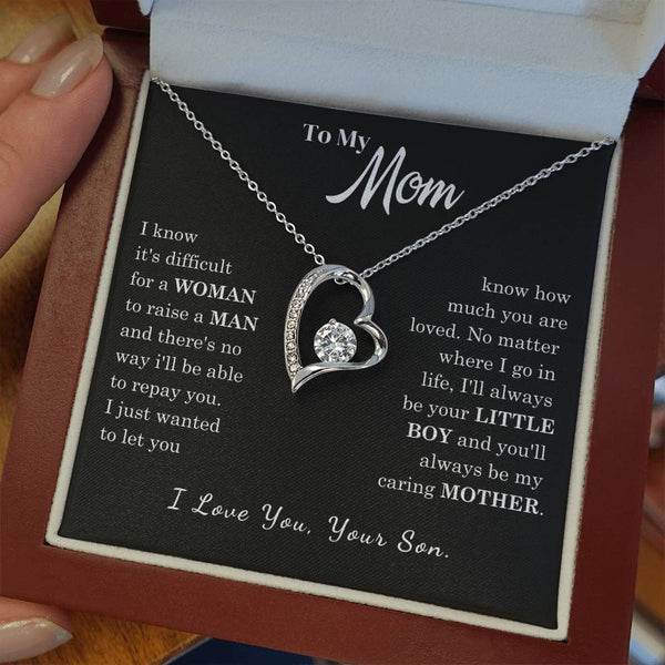[ Few left only ]  To My Mom - Loved Mother - Forever Love Necklace