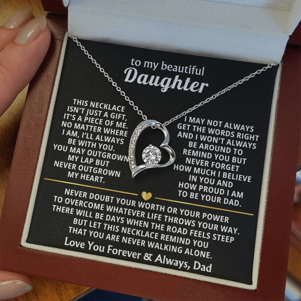 To My Beautiful Daughter - This necklace isn't just a gift, it's a piece of me