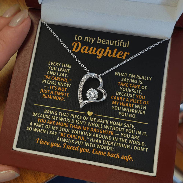 To my beautiful Daughter - I love you. I need you. Come back safe.