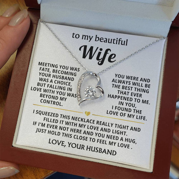 (Only a few left) To My Beautiful Wife - hold this close to feel my love