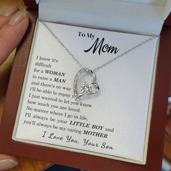 [ Few left only ]  To My Mom - I Love You Mother - Forever Love Necklace