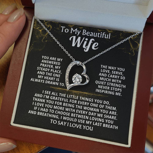 To My Beautiful Wife, You are my answered prayer