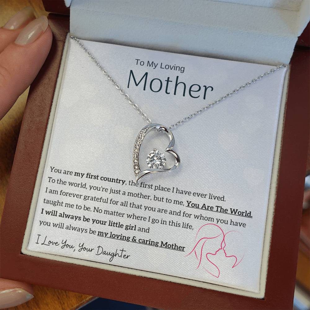 To My Loving Mother - You are my sunshine, I will always be your little girl (Only a Few Left) - Forever Love Necklace