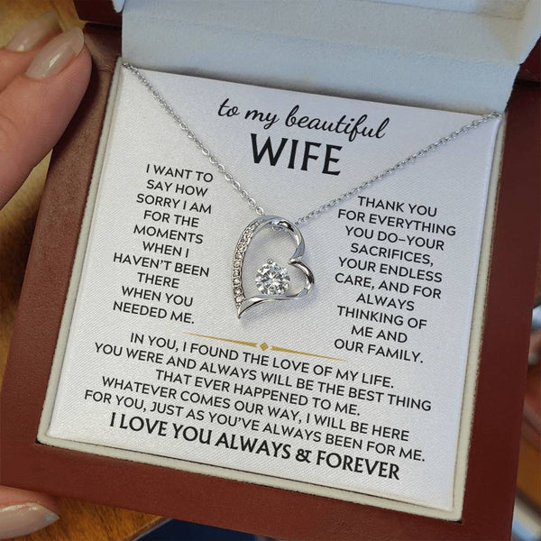 To My Beautiful Wife, I want to say how sorry I am for the moments when haven’t been there [Only a few left]