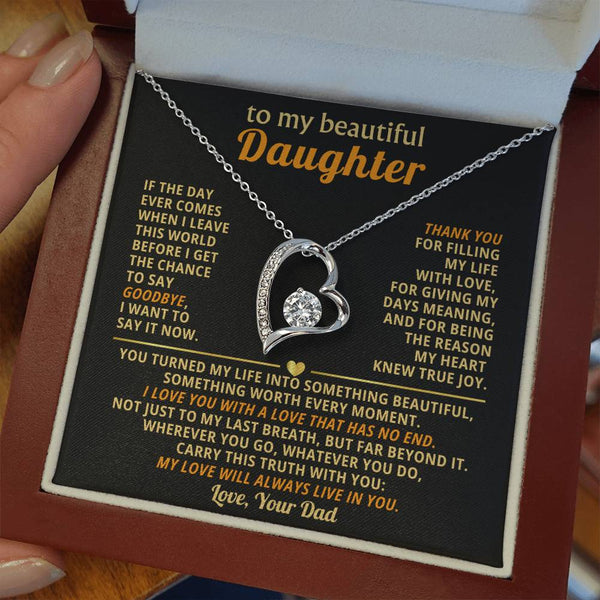 TO MY BEAUTIFUL DAUGHTER, I love you with a love that has no end ( Almost gone )