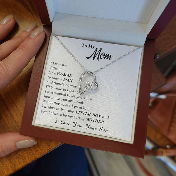 [ Few left only ]  To My Mom - I Love You Mother - Forever Love Necklace