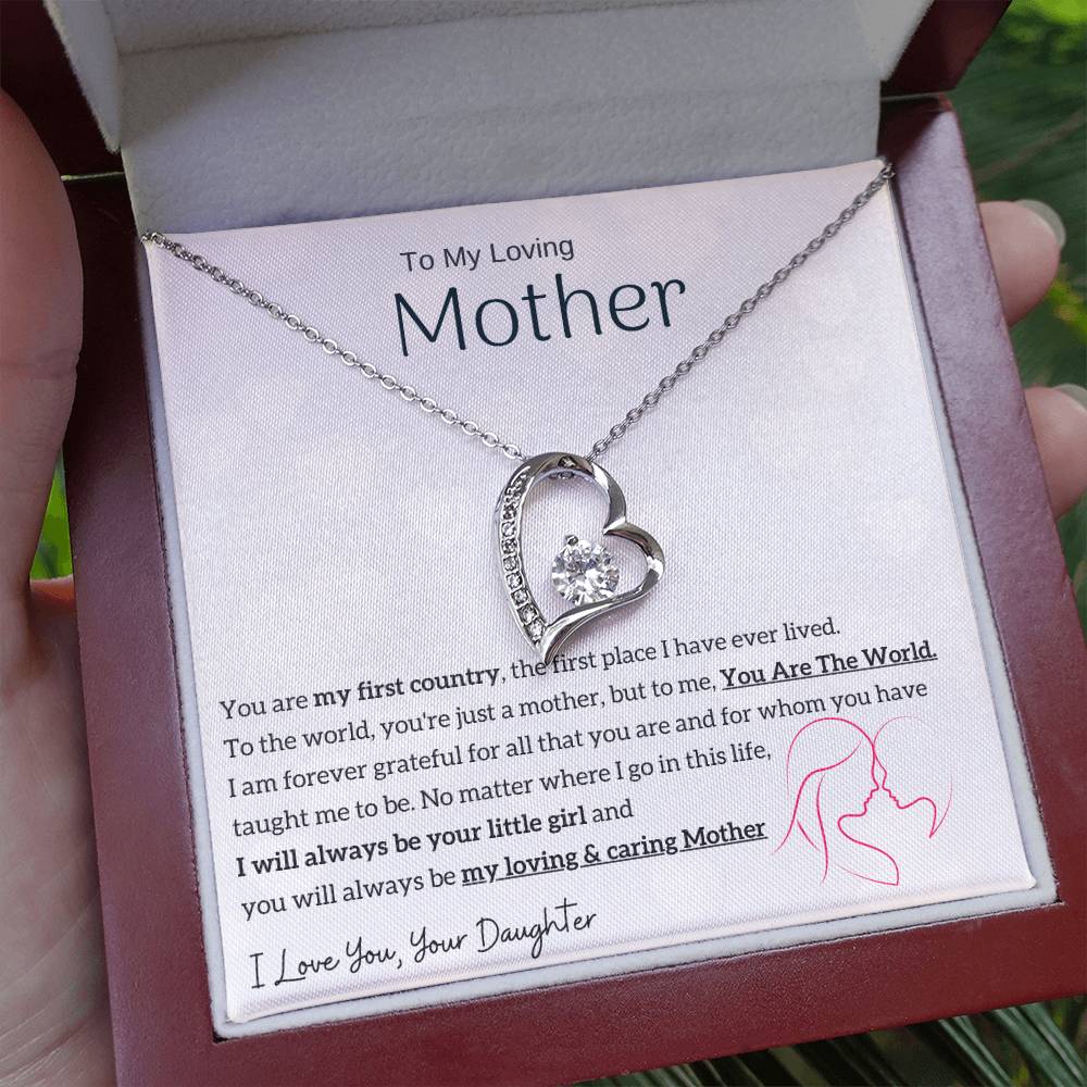 To My Loving Mother - You are my sunshine, I will always be your little girl (Only a Few Left) - Forever Love Necklace