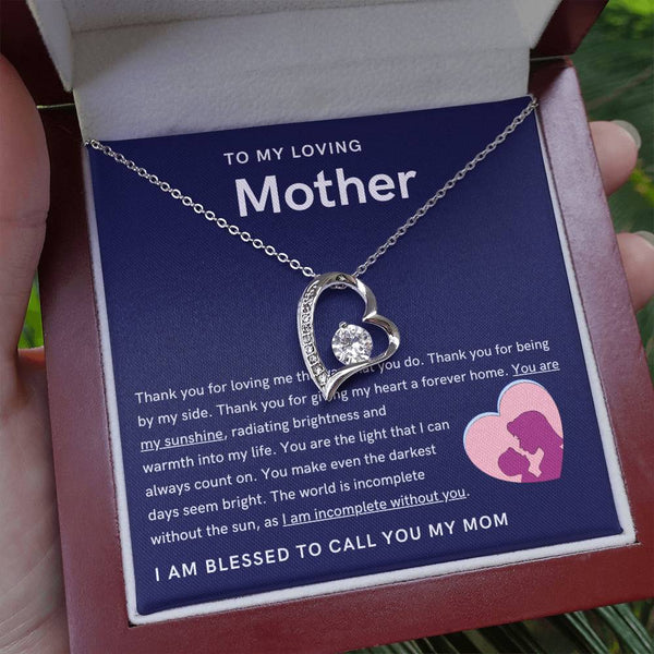 To My Loving Mother - You are my sunshine, radiating brightness into my life (Only a Few Left) - Forever Love Necklace