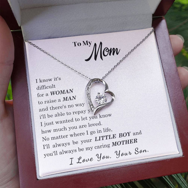 [ Few left only ]  To My Mom - I Love You Mother - Forever Love Necklace