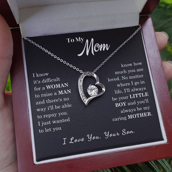 [ Few left only ]  To My Mom - Loved Mother - Forever Love Necklace