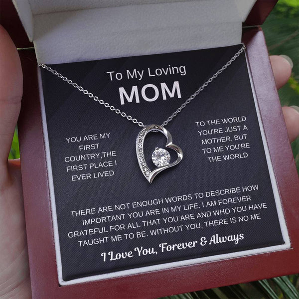 (Forever Love Necklace) - To My Loving Mom, Without You, There Is No Me