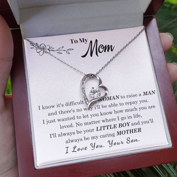 [Only a few left] To My Mom - I Love You Mother  - Forever Love Necklace