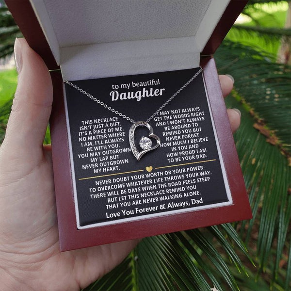 To My Beautiful Daughter - This necklace isn't just a gift, it's a piece of me
