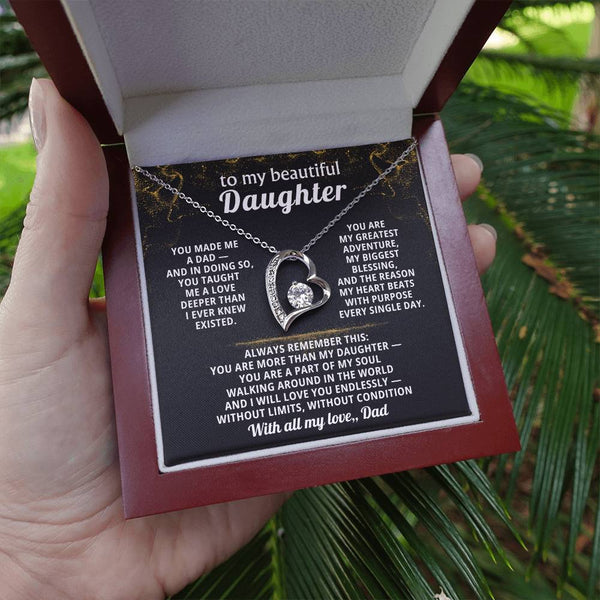 To my beautiful Daughter,  I will love you endlessly — without limits