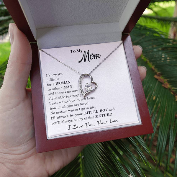 [ Few left only ]  To My Mom - I Love You Mother - Forever Love Necklace