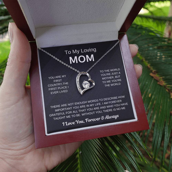 (Forever Love Necklace) - To My Loving Mom, Without You, There Is No Me