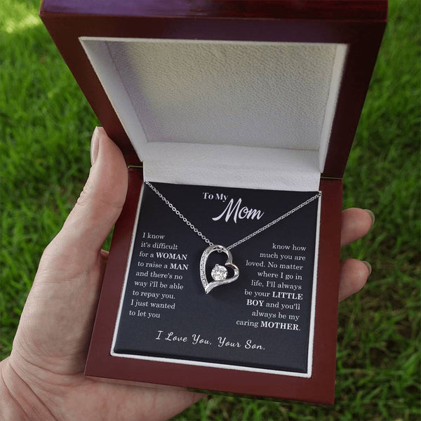 [ Few left only ]  To My Mom - Loved Mother - Forever Love Necklace