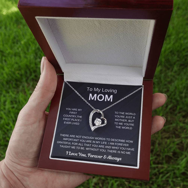 (Forever Love Necklace) - To My Loving Mom, Without You, There Is No Me