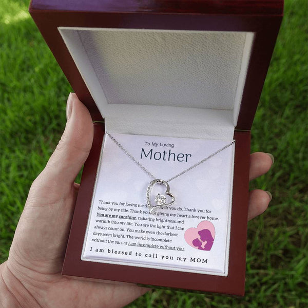 To My Loving Mother - You are my sunshine! (Forever Love Necklace)