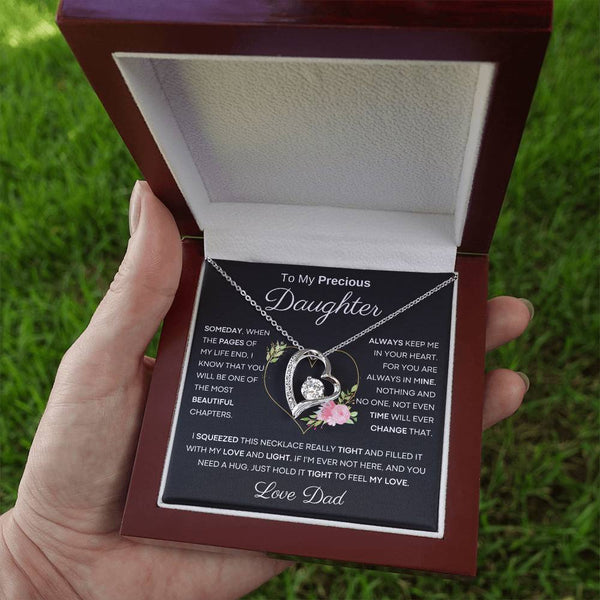 To My Precious Daughter from Dad -  You Will Be One Of The Most Beautiful Chapters - Flower Heart