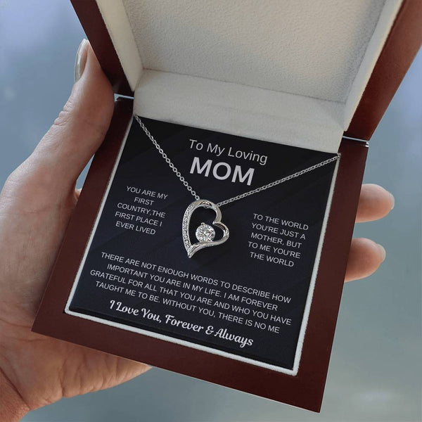 (Forever Love Necklace) - To My Loving Mom, Without You, There Is No Me