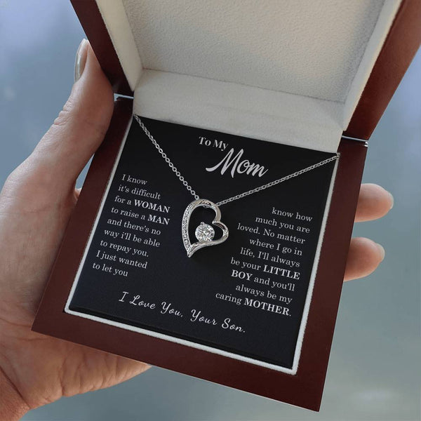 [ Few left only ]  To My Mom - Loved Mother - Forever Love Necklace