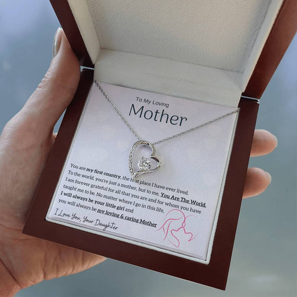To My Loving Mother - You are my sunshine, I will always be your little girl (Only a Few Left) - Forever Love Necklace