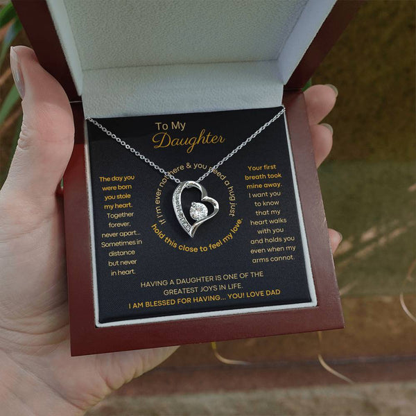 [ Few left only ] To My Daughter - Hold this necklace close to feel my love
