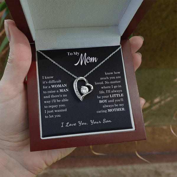 [ Few left only ]  To My Mom - Loved Mother - Forever Love Necklace