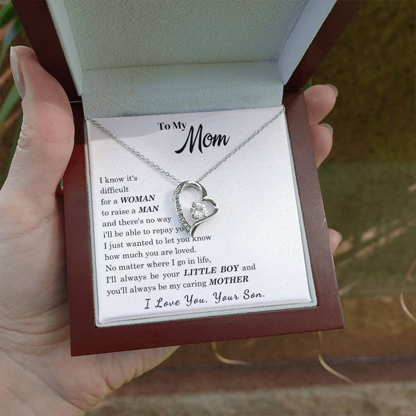[ Few left only ]  To My Mom - I Love You Mother - Forever Love Necklace
