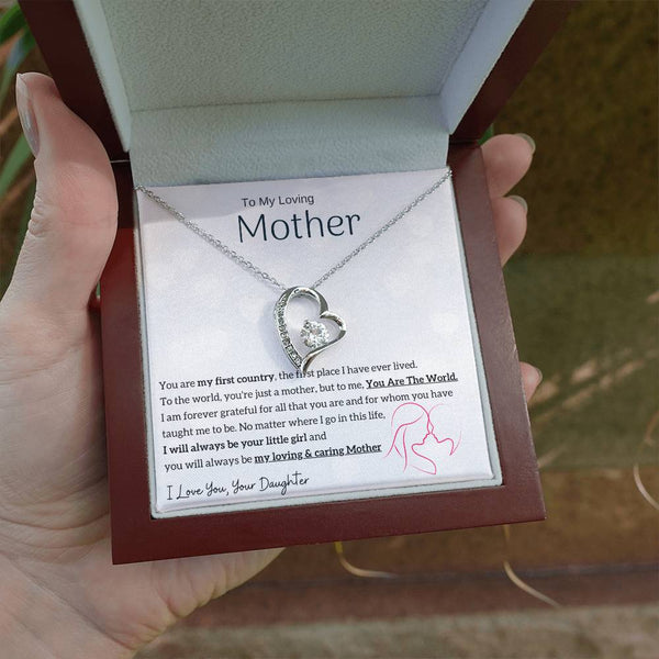 To My Loving Mother - You are my sunshine, I will always be your little girl (Only a Few Left) - Forever Love Necklace