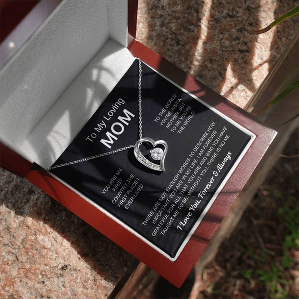 (Forever Love Necklace) - To My Loving Mom, Without You, There Is No Me