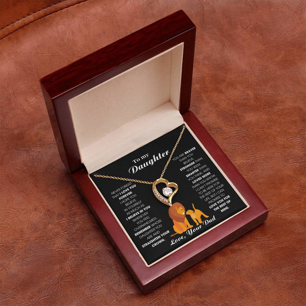 [ Forever love necklace ] To My Daughter, Never Forget That I Love You Forever