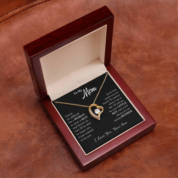 [ Few left only ]  To My Mom - Loved Mother - Forever Love Necklace