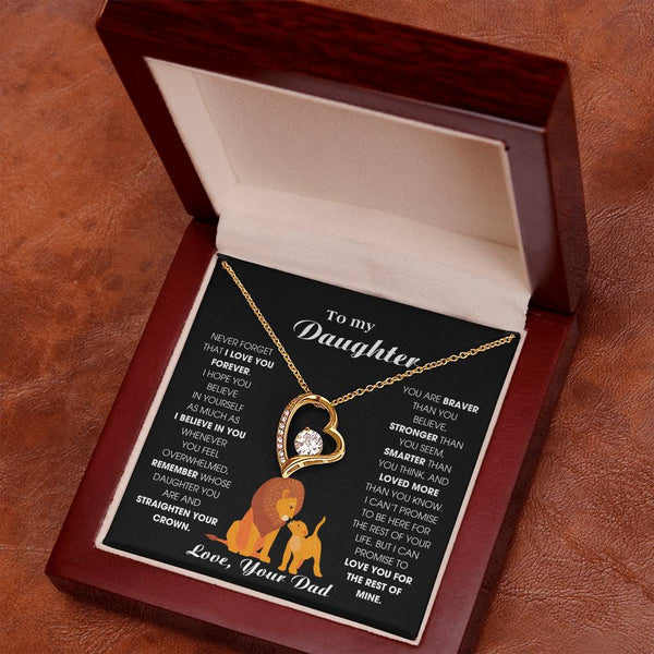 [ Forever love necklace ] To My Daughter, Never Forget That I Love You Forever