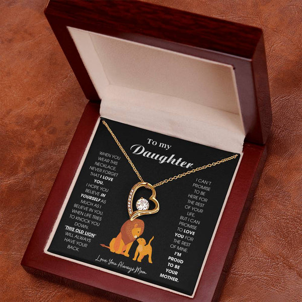[ Few left only ] To My Daughter - When you wear this necklace, never forget that I LOVE YOU [ Gift From Mom ] [ Forever Love ]
