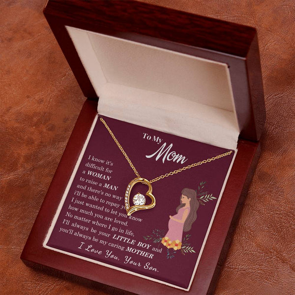 [ Few left only ] To My Loving Mother - I love you, your son - Forever Love Necklace