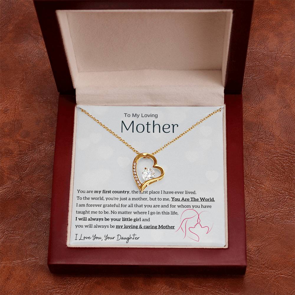 To My Loving Mother - You are my sunshine, I will always be your little girl (Only a Few Left) - Forever Love Necklace